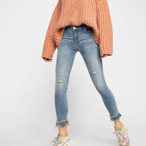 Free People Great Heights Frayed skinny jeans